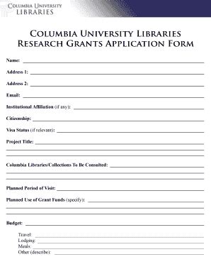 Fillable Online Library Columbia Columbia University Libraries Research Fillable Online Library Columbia Columbia University Libraries Research